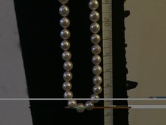 Vintage 1950s 14K Gold cultured Japanese Akoya Pearl Necklace, 50cmHand knotted