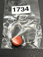 Vintage Extasia Orange Faux Coral Intaglio Cameo Pendant Gold Tone Charm