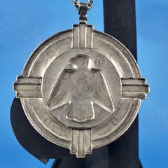 VTG Bell Trading Post Nickel Silver Navajo Style Thunderbird Pendant Necklace