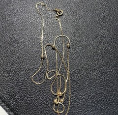 Authentic 14K Yellow Gold Ball Station Necklace 16″ Made in Italy Dainty Chain