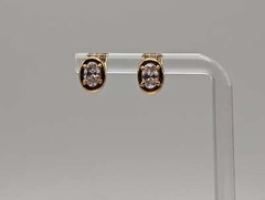 14K Yellow Gold 5×4 mm Oval Cubic Zirconia Stud Earrings 14k Yellow Gold Studs M