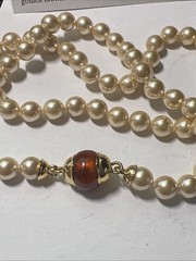 Joan Rivers Classics 28” Faux Pearl Interchangeable Barrel Necklace w/Bag & Box