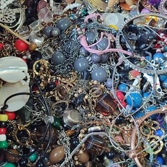 1 Pound Costume Jewelry Craft Wearable Scrap Junk Lot Tangled Harvest