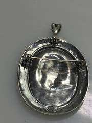 ART NOUVEAU STYLE STERLING SILVER VICTORIAN BEAUTY BROOCH/PIN
