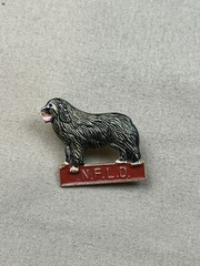Newfoundland Dog Breed N F L D Vintage Pin Brooch New Foundland