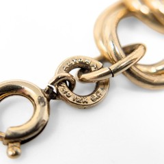 Vintage Automade 12K Gold Filled Double Link 6.75″ Charm Bracelet