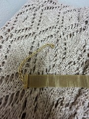 Vintage Gold Tone Mesh Choker Necklace with Oval Cameo Centerpiece