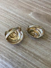 Vintage Gold Plated Spiral Scarf Clip Set