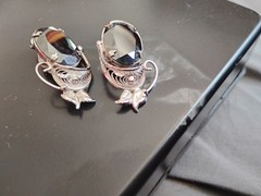 Jeff James Jr Designer .925 Sterling Clip On Earings Leaf Motif 10.21 Grams