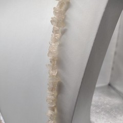 Vintage Rose Quartz Nugget Chip Necklace 16″