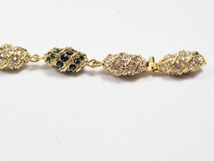 CAMROSE & KROSS JBK Jackie Kennedy Royal Egg Gold Tone/Rhinestone Bracelet w/COA