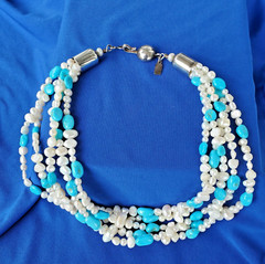 Original NATIVE American Artie YELLOWHORSE Turquoise STERLING SILVER Necklaces