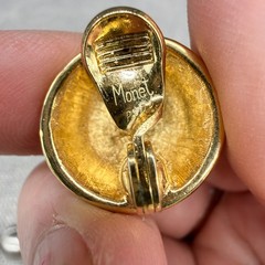 Vintage Button Earring Lot Screw Back Clip Ons Glass Acrylic Metal 6 Pair
