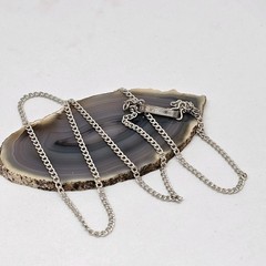 Vintage 925 Sterling Silver 2 mm Chain 19″ Necklace Dainty Jewelry