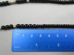 Untested Sterling Tuareg Berber Turquoise N Africa Black Beaded Necklace 1053