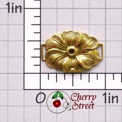 6 Flower Connector Findings Ox Brass 1207bo6
