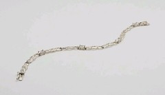 SU Sterling Silver 1.00ct CZ Infinity Looped Tennis Bracelet 7″