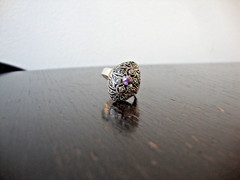 VTG PINK TOPAZ AMETHYST CITRINE W/ MARCASITE RING STERLING SILVER 925 SZ 6.5