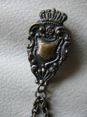 Antique Chatelaine Belt Clip Art Nouveau Buffalo Filigree Purse Vinaigrette
