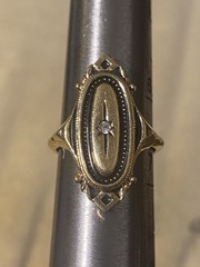Vintage Avon Kensington Ring Gold Tone Victorian Style Size 6.5 Signed Jewelry
