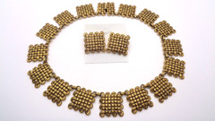 Vintage Metropolitan Museum of Art MMA Woven Celtic Knot Necklace & Clip Earring