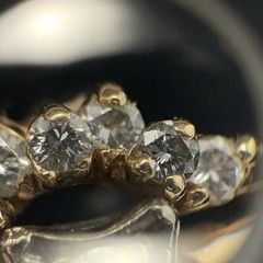 Vintage 14k Solid Yellow Gold .90ct Natural European Cut Diamond Ring