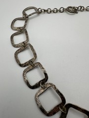 Heavy Vintage Sterling Silver Unique Chain Necklace 18” X 24mm JB23
