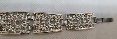 Vintage Sarah Coventry jewelry “Frozen Lace” Bracelet – Silver – VERY NICE!