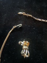 Vintage Barclay Parure Set Gold & Clear Rhinestone Necklace Earrings Bracelet A