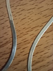 Vtg 925 Italy Sterling Silver 2.5 mm herringbone 30″ Necklace opera length