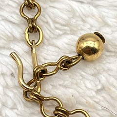 Vintage BSK Necklace Red Aurora Borealis Rhinestone Gold Tone Leaf Choker 14″