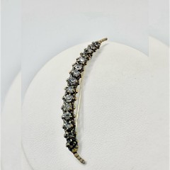 Antique Victorian Brooch Pin Crescent Moon Love Luck Paste Stones C Clasp Read