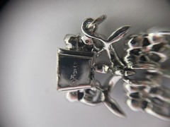 Vintage Francois Bracelet and Clip On Earrings Set Silver Tone with Rhinestones