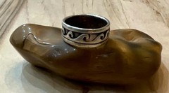 Vintage Hopi Native Sterling Silver Wave Ring Stamped Size 7.5- Wt. 5.50g