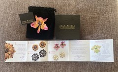 Joan Rivers Fashion Flowers Couture Collection Orchid Pin Brooch Vintage