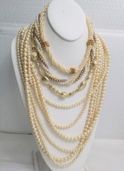 Vintage to Now Simulated Pearl Beaded Necklace Lot of 4
