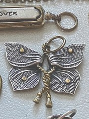 Vintage Waxing Poetic Sterling Silver/Brass Charms Heart Love