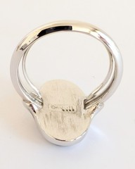Vintage Avon Abalone Ring Silver Tone Size 5.25-6.25 Adjustable