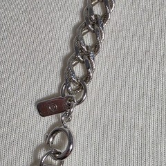 Monet Long Silver-Tone Curb Chain Necklace Textured Rope-Like Appearance