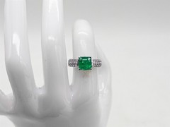 RARE Signed $10,000 3.50ct AAA+++ Colombian Emerald Diamond Platinum Ring 10g