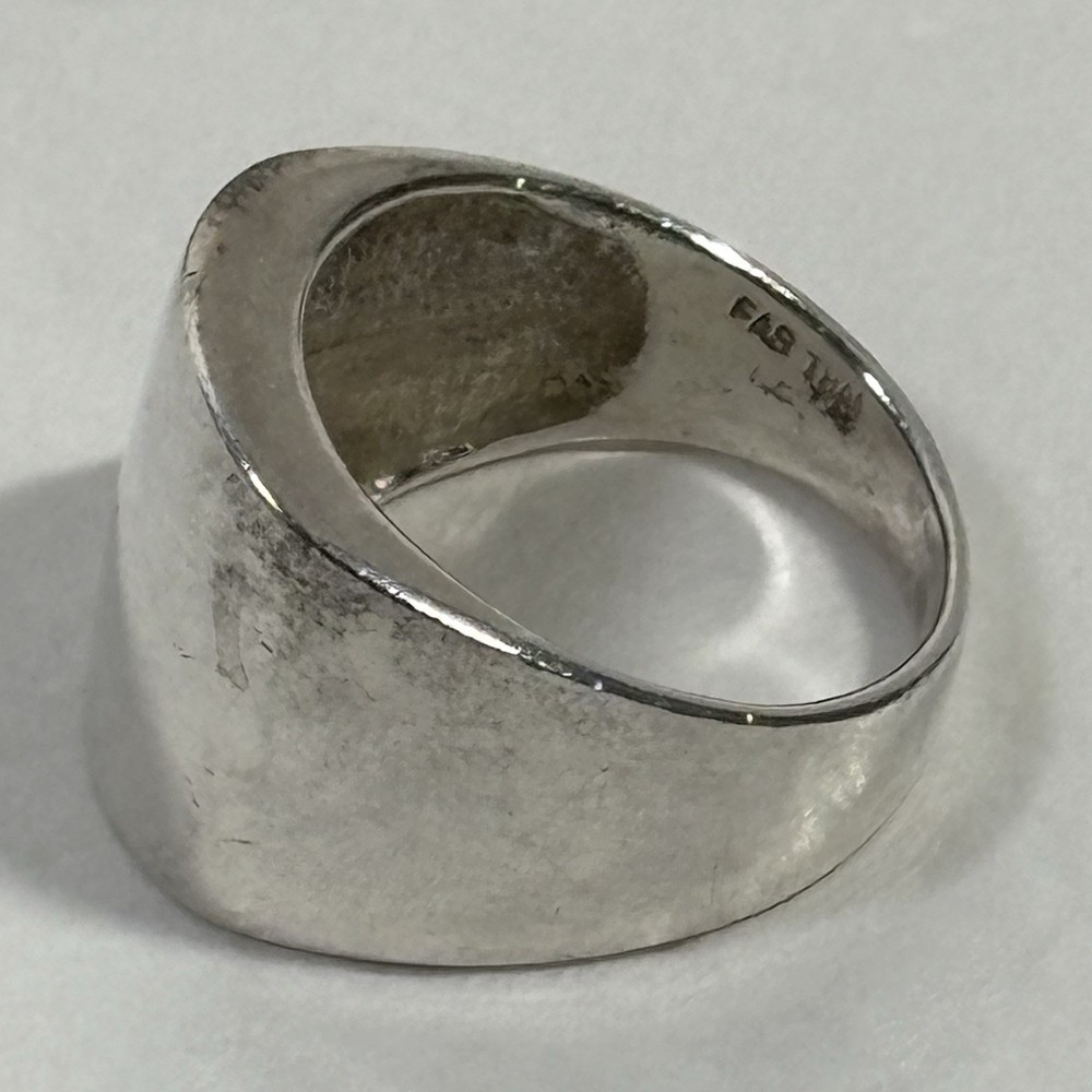 Vintage FAS Sterling Silver 925 Wide Tapered Band Ring Chunky 8.9g Sz 10.5 Thai