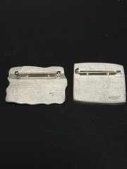 Set of 2 Vintage ALICE NEELY Signed Urban Fetish Brooch Petroglyph Figure Pins