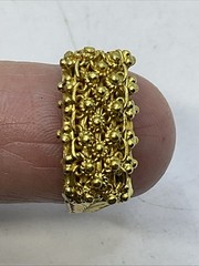 BEAUTIFUL Ring Solid 15K Yellow Gol$ Filigree VINTAGE HANDMADE 4.3gr. Size 6.75