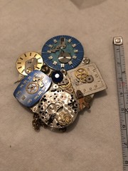 Bag Pin/Clothes Pin With Blue Stone and Watch Accessories
