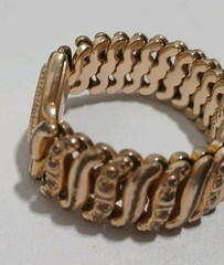 Vintage American Queen Pitman Keeler Heart Expansion Bracelet Sweetheart