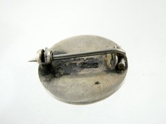 Antique Scotland Sterling Silver Boat Brooch Ship Pin 7.2g 7/8 Inch Diameter