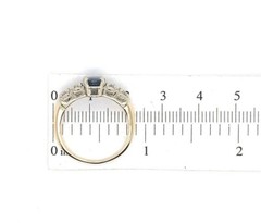 14k Yellow Gold 1.52 Carat Genuine Natural Sapphire and Diamond Ring (#J5570)