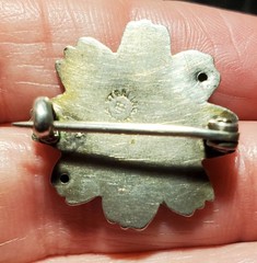 Antique Unger Brothers Sterling Art Nouveau Daisy Flower Brooch Pin
