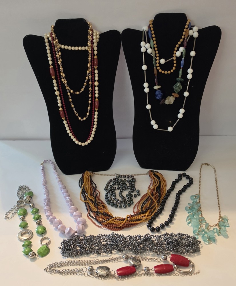 14 Vintage Retro MCM Beaded Necklace Various Colors