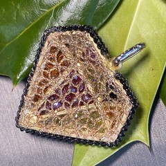 Vintage Crystal Pendant Estate Jewelry Pre-Owned Unusual Gem-Shaped